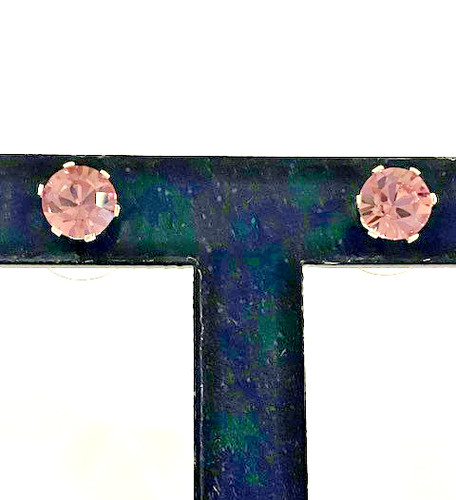 Orecchini perno rosa antico - a,