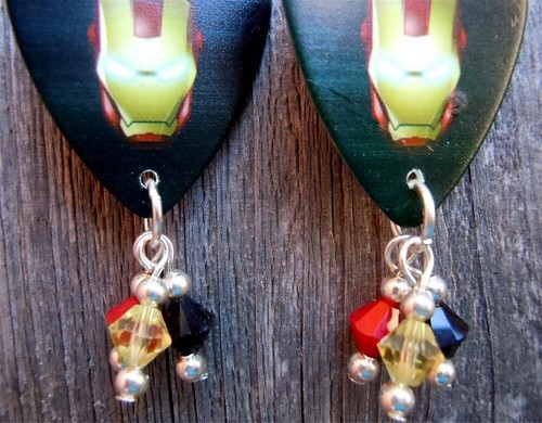 Orecchini iron man plettro - orecchini,