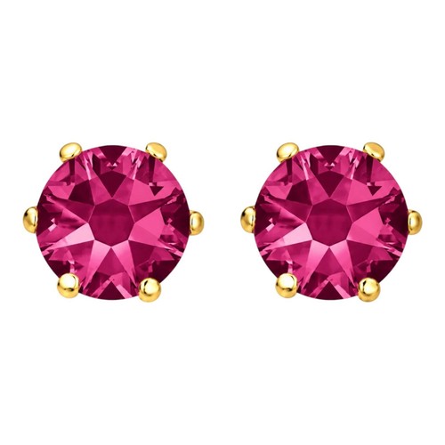 Orecchini perno rosa pietra - a,