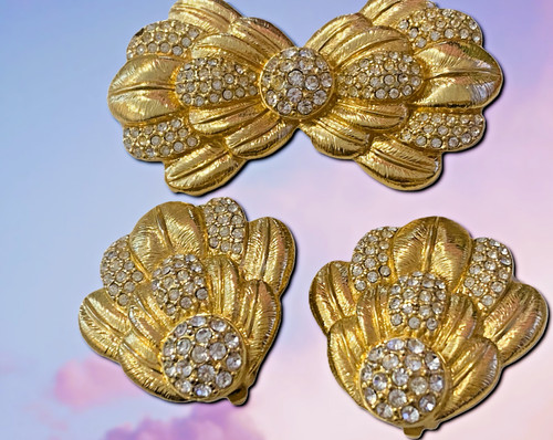 Set orecchini spilla cristallo